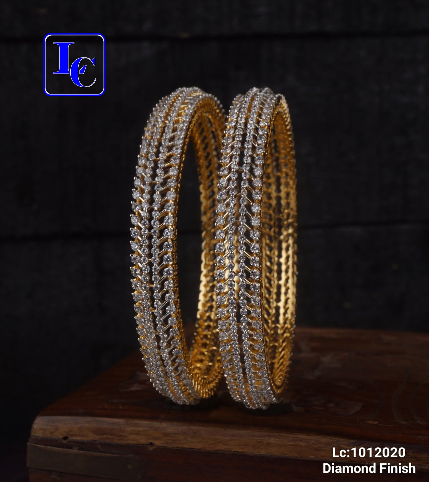 SparkleCirclet Diamond Finish Bangles - TheFindify