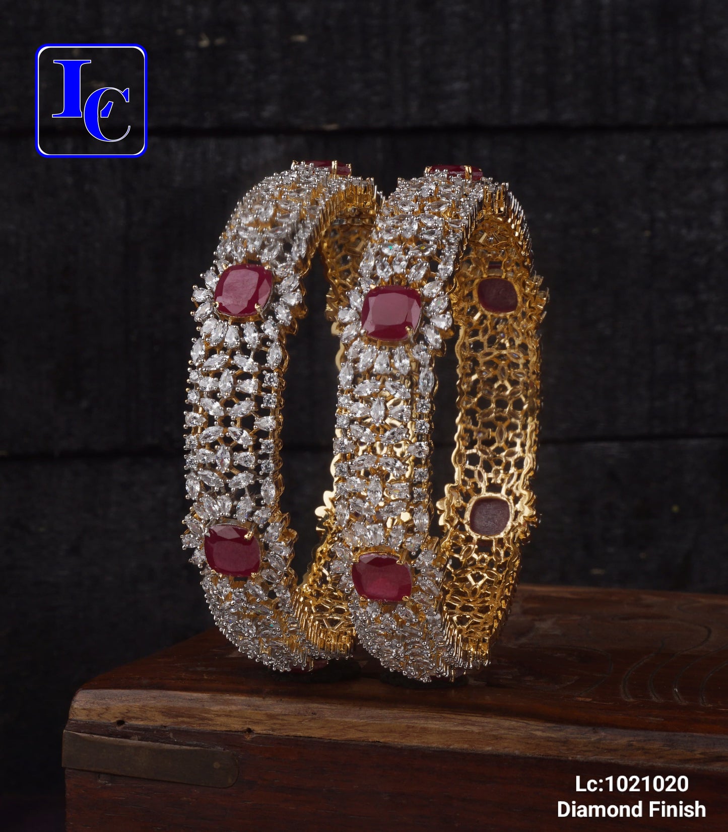 Aurika Diamond Finish Bangles - TheFindify