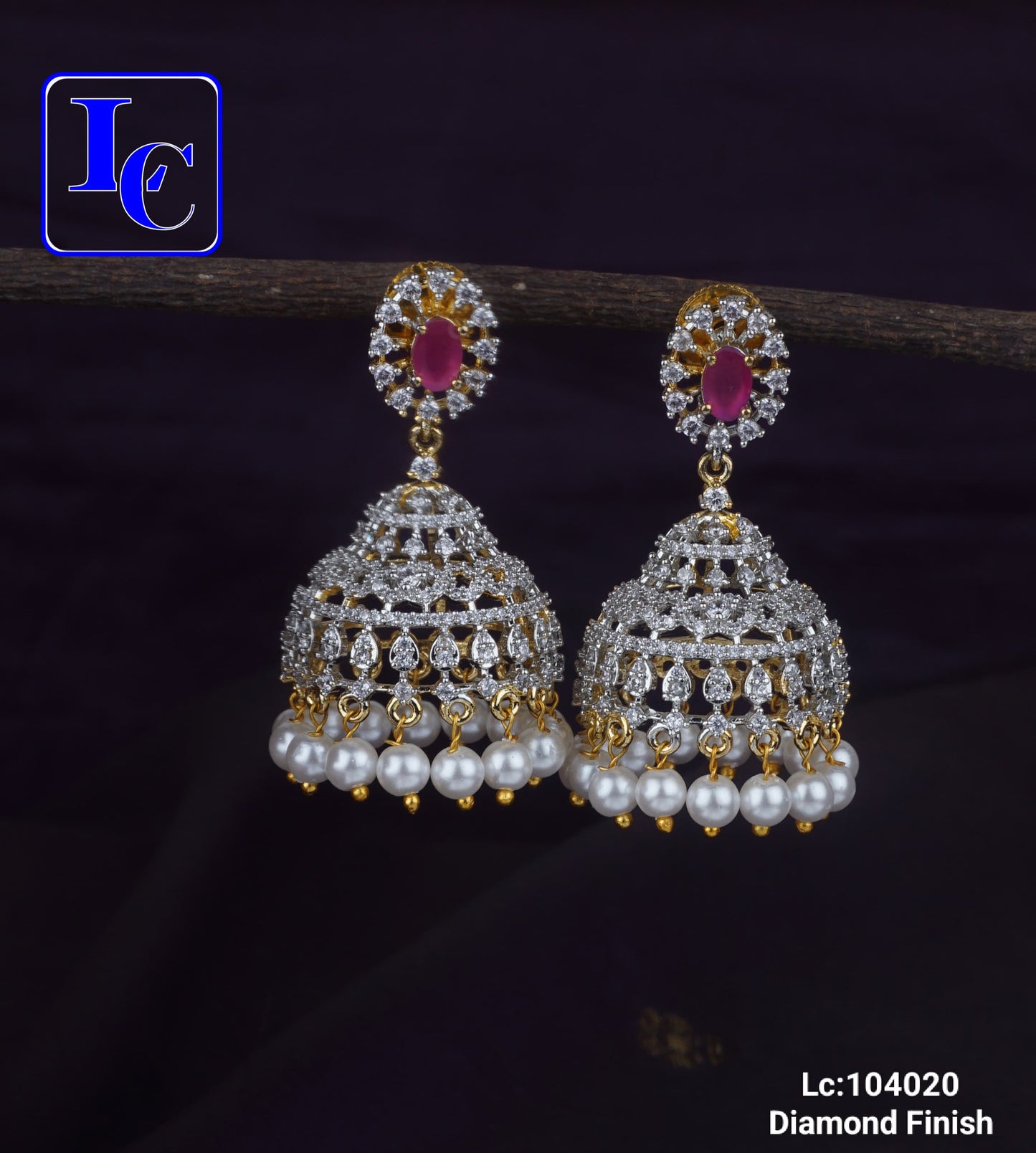 Diamond Finish Earrings