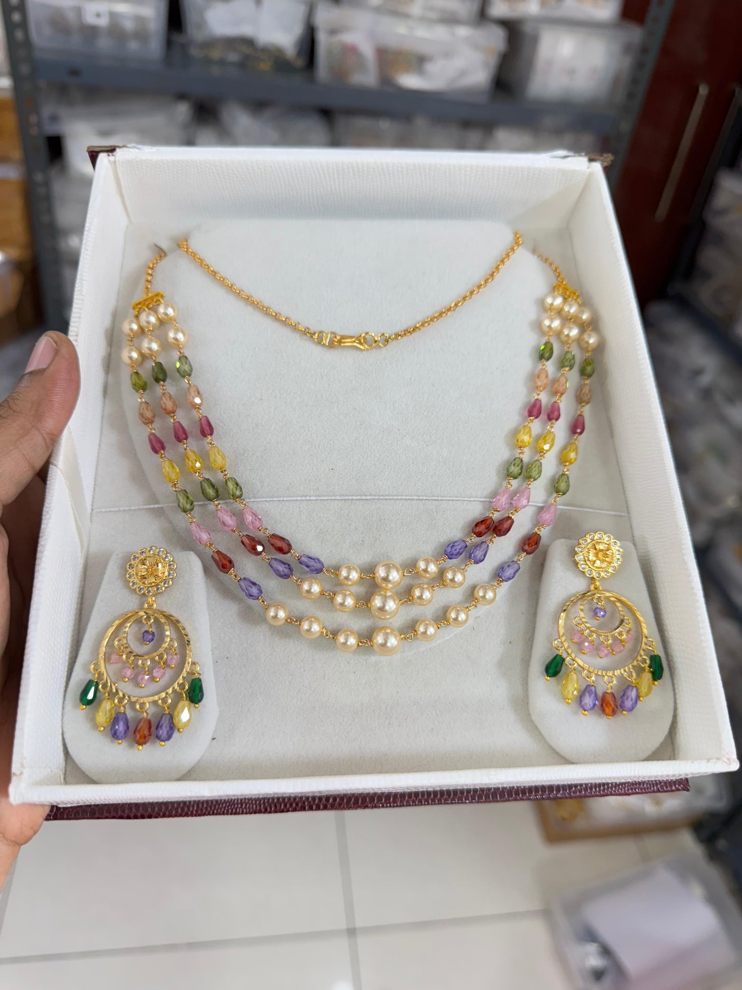 Charming Pink Beads Necklace Set - TheFindify