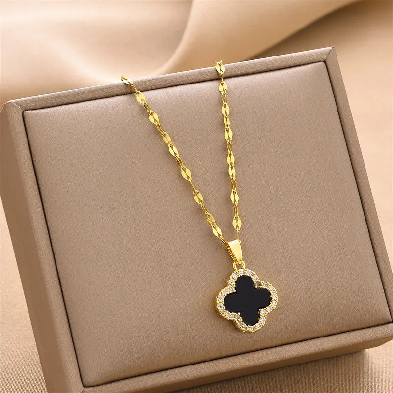 Lucky Four Leaf Clover Necklace - TheFindify