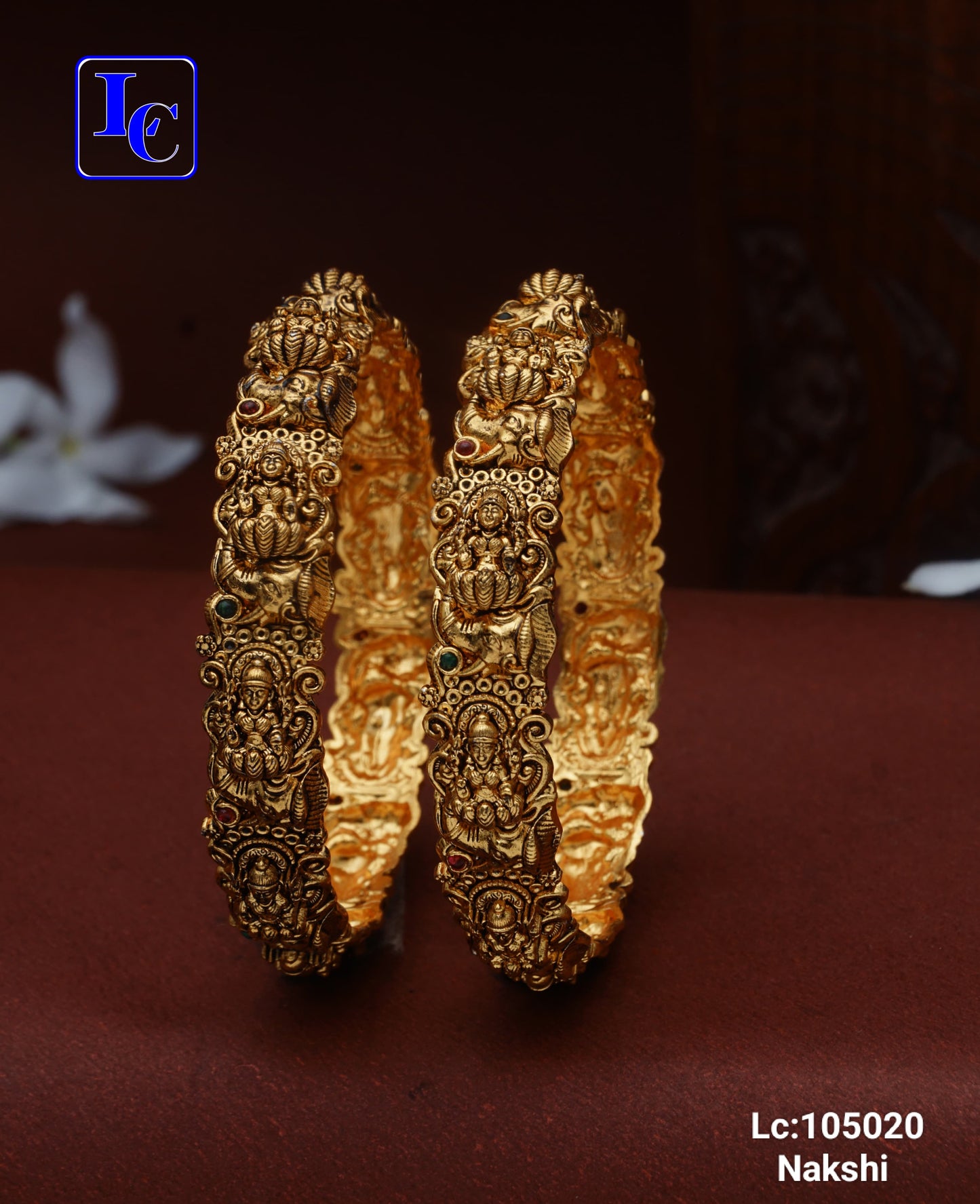 Temple Motif Nakshi Bangles – Matte Finish Nakshi Bangles