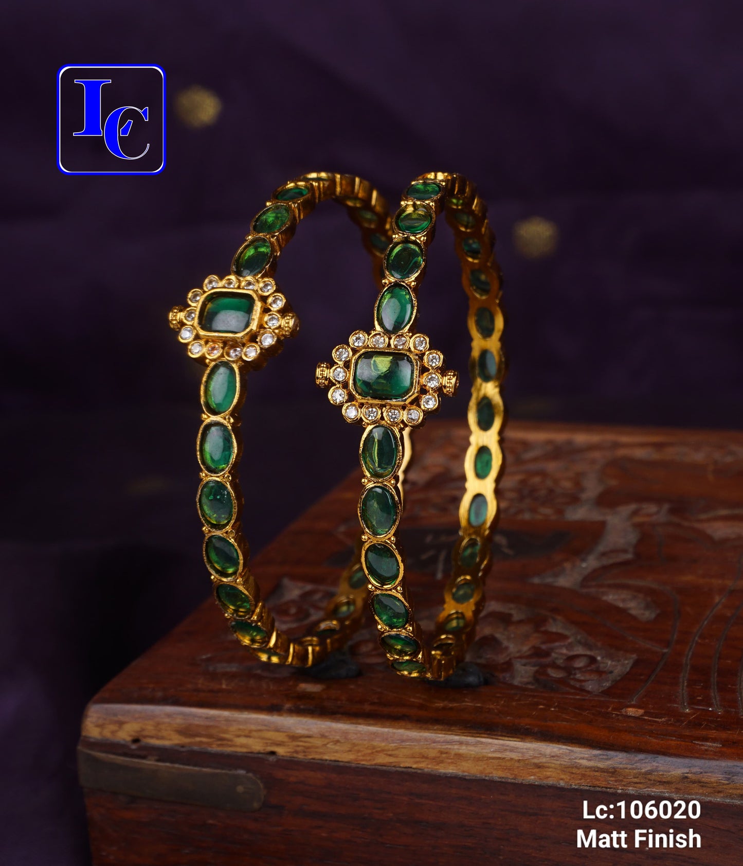 THEFINDIFY Crown Design Matte Finish Bangles - TheFindify