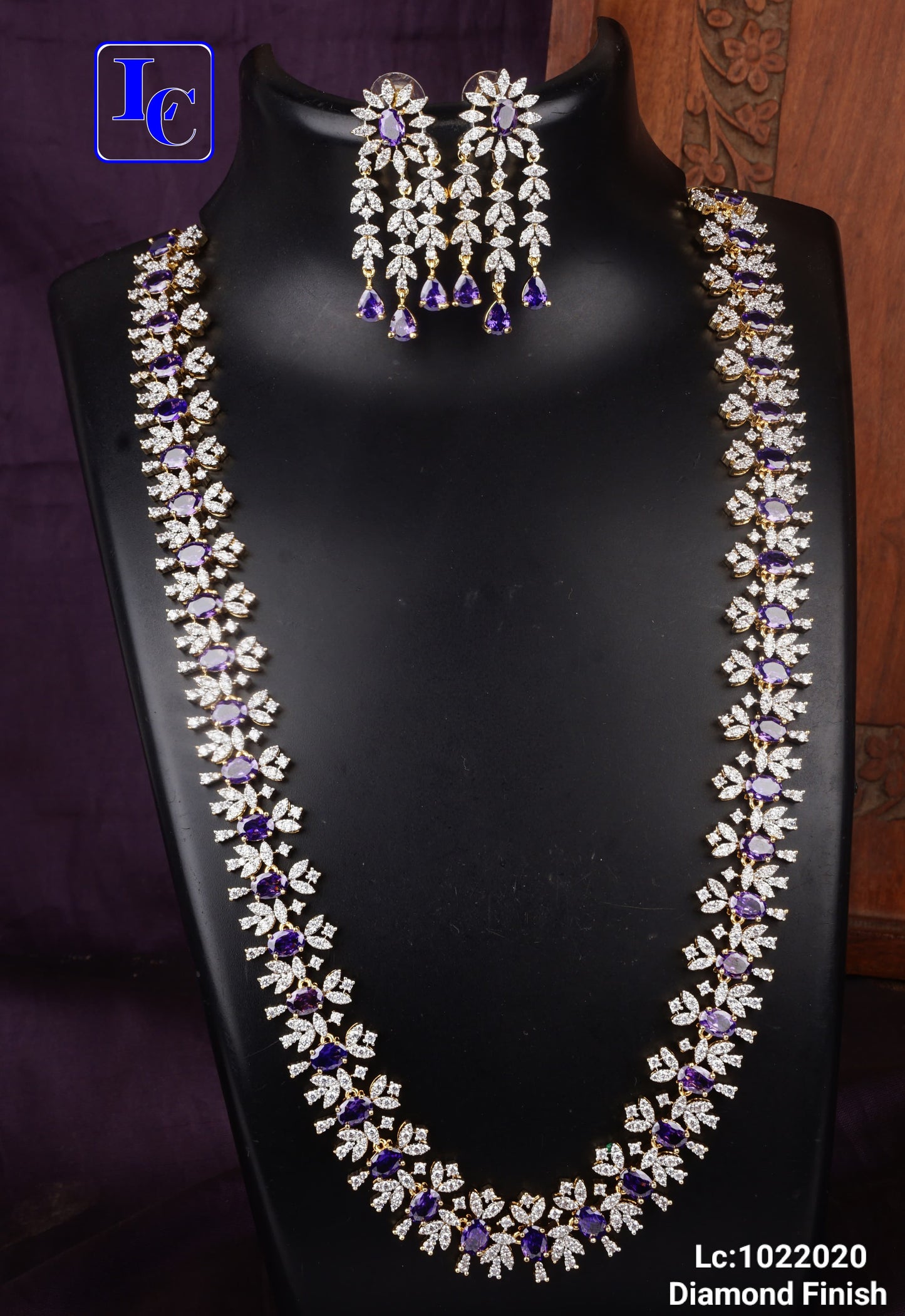 Petal Gleam American Diamond Finish Necklace - TheFindify