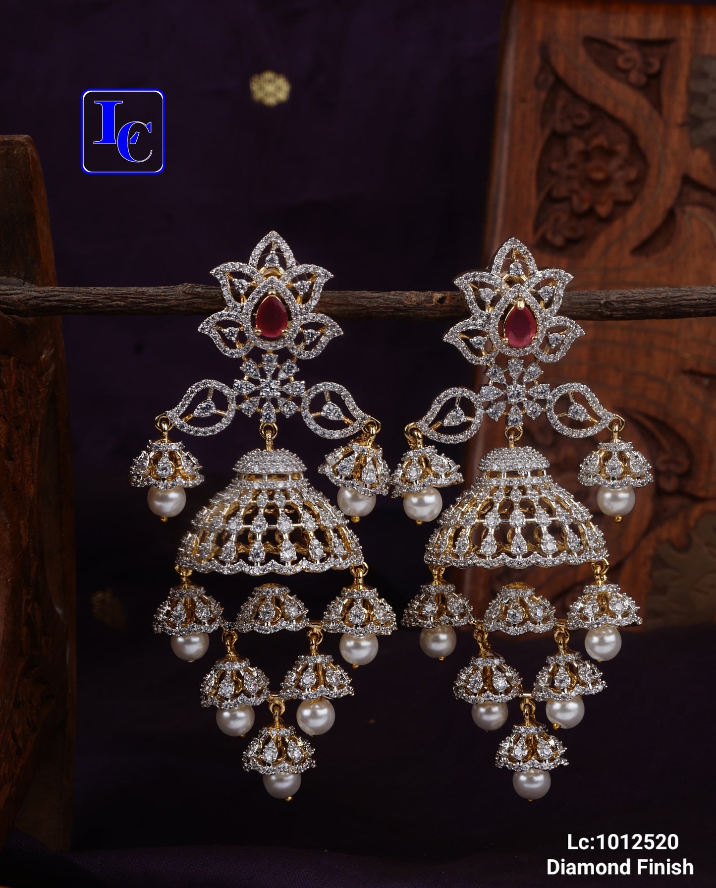 Royal Elegance Diamond Finish Earrings - TheFindify