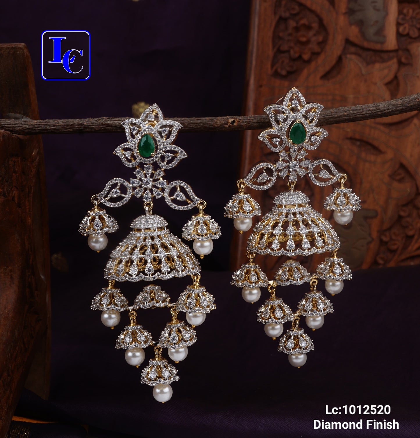 Royal Elegance Diamond Finish Earrings - TheFindify