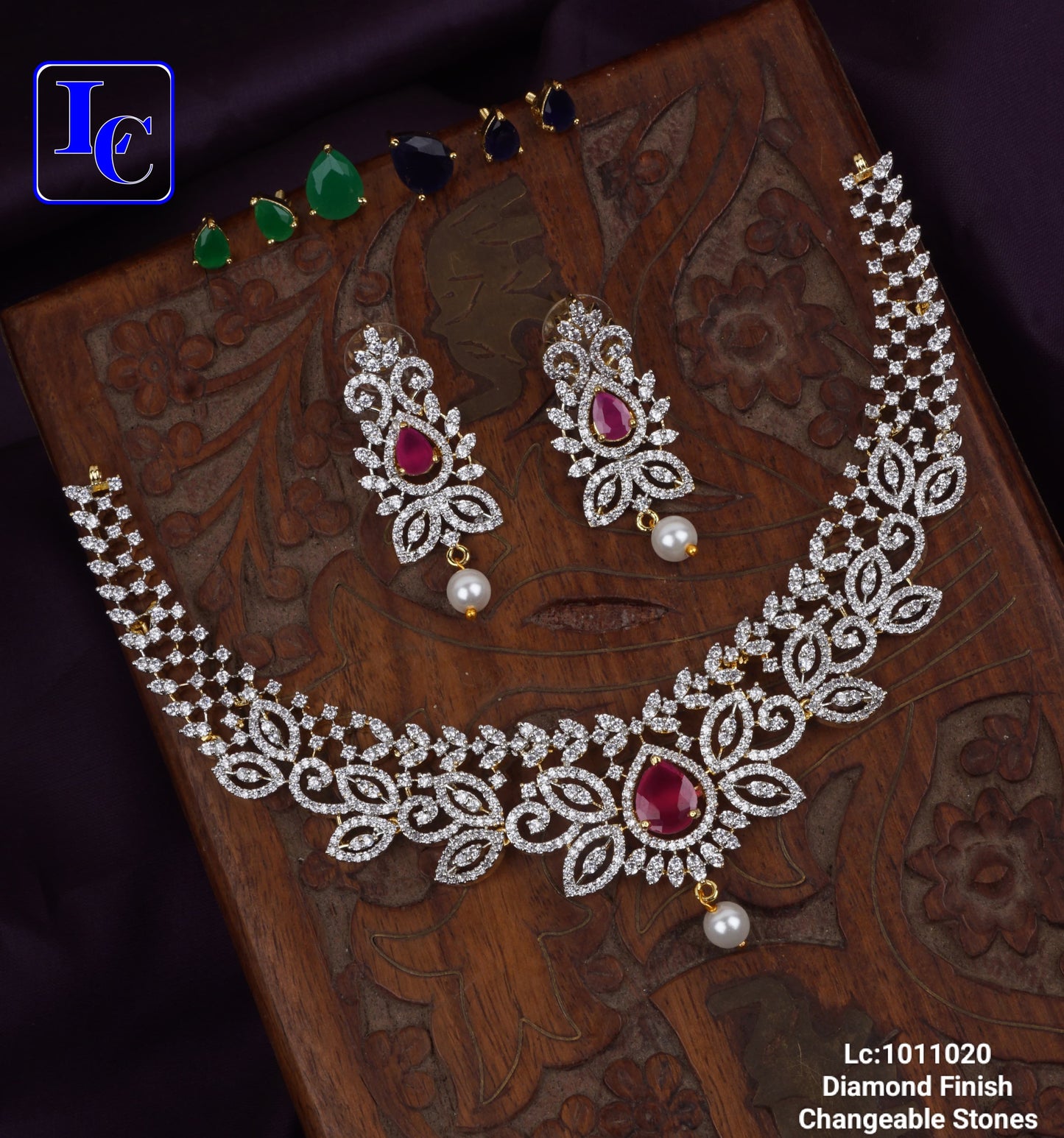 Mystic Brilliance Diamond Finish Necklace Set