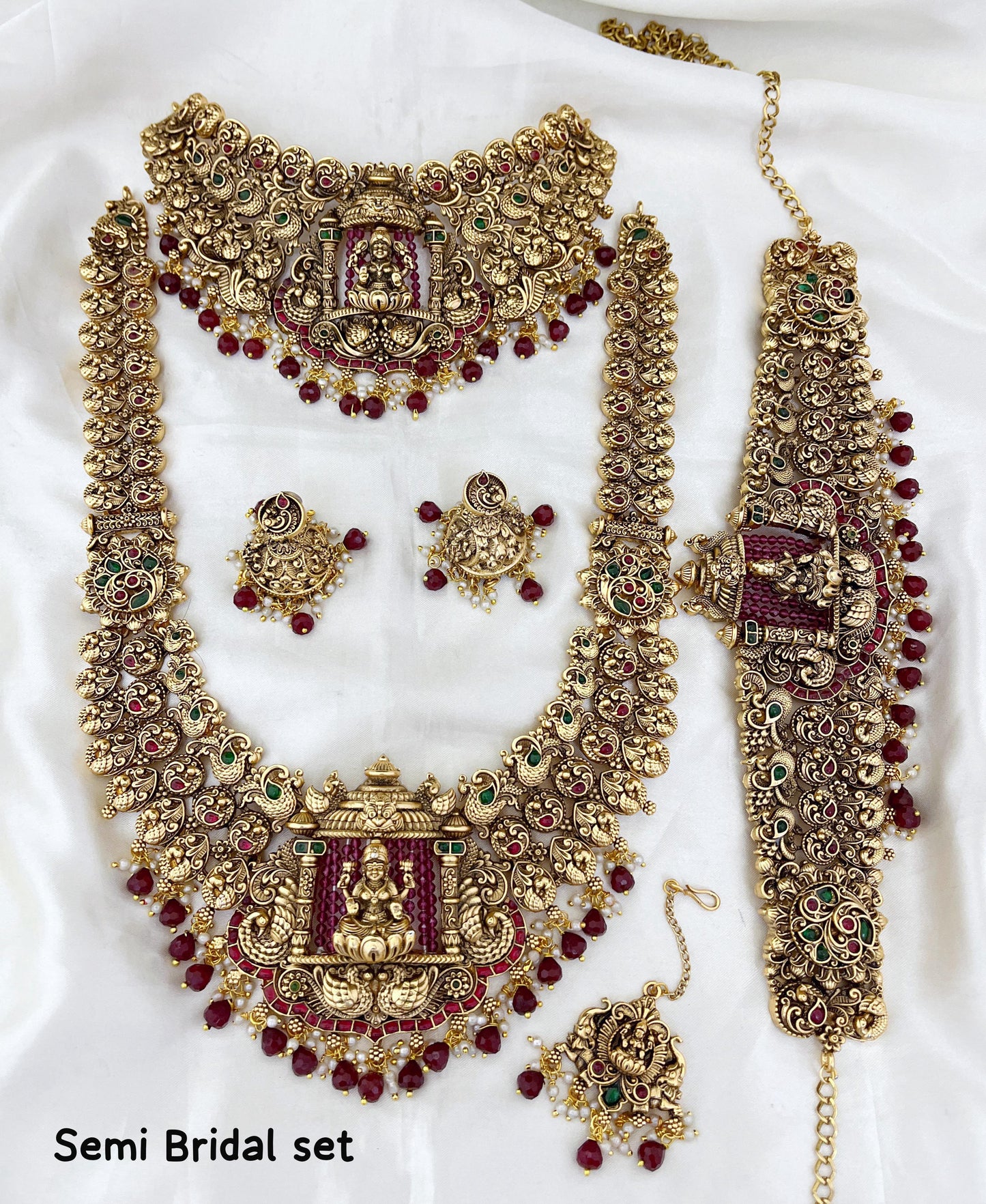 Matt Finish Bridal Jewelry Set (6 pcs) - TheFindify