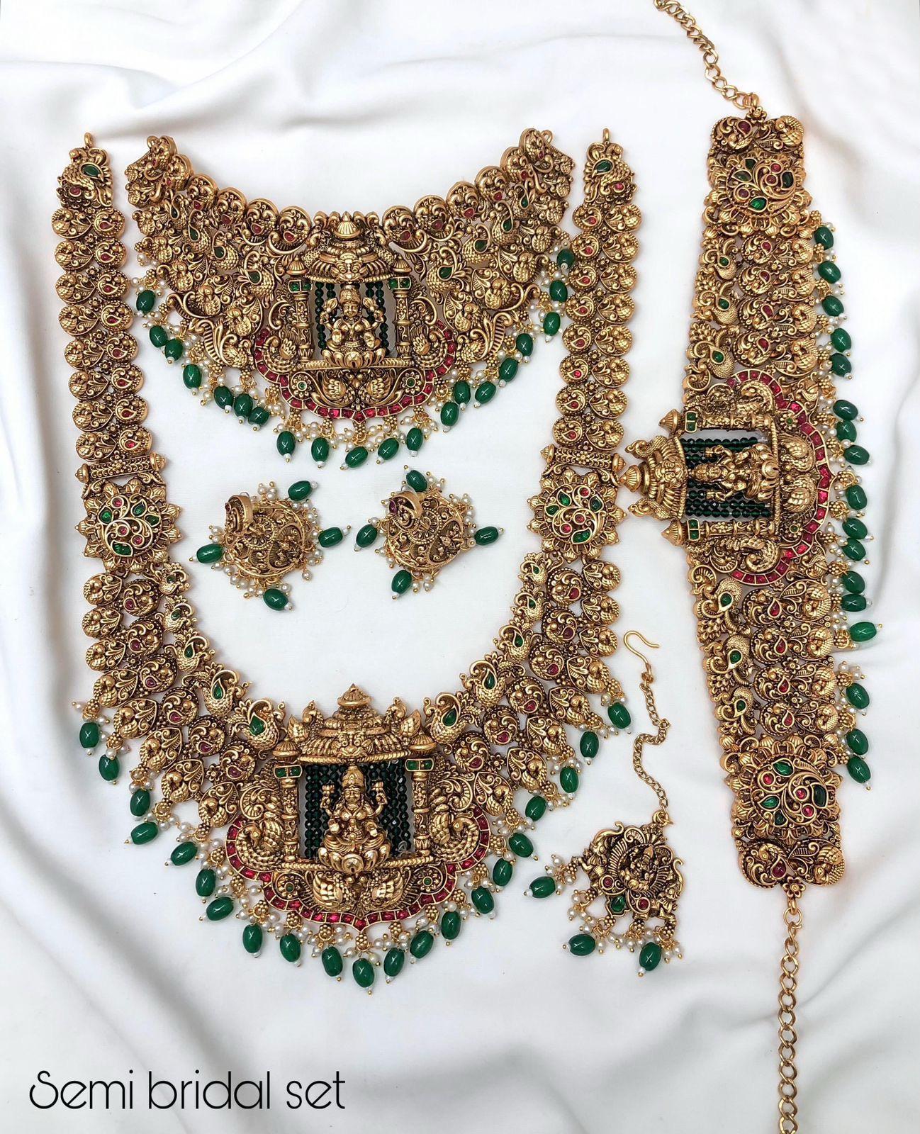 Matt Finish Bridal Jewelry Set (6 pcs) - TheFindify