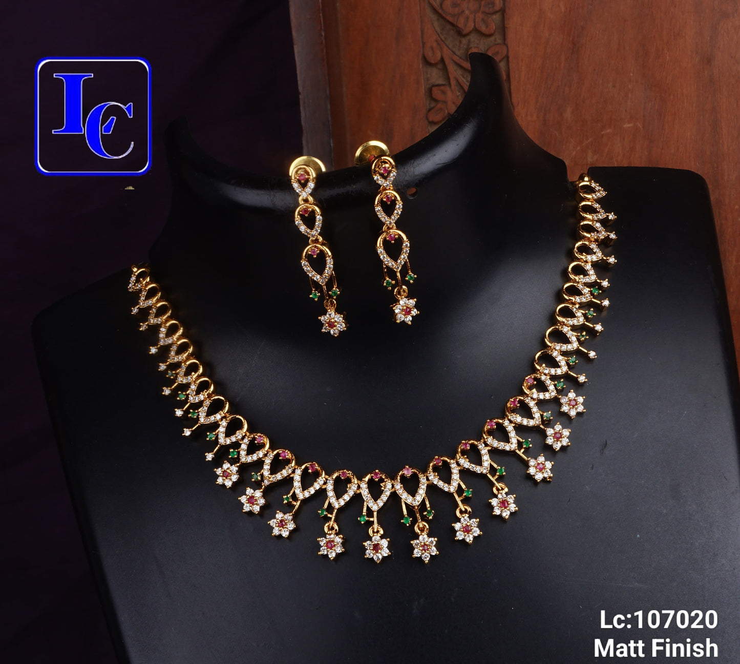 Star Drops Gold Necklace Set - TheFindify