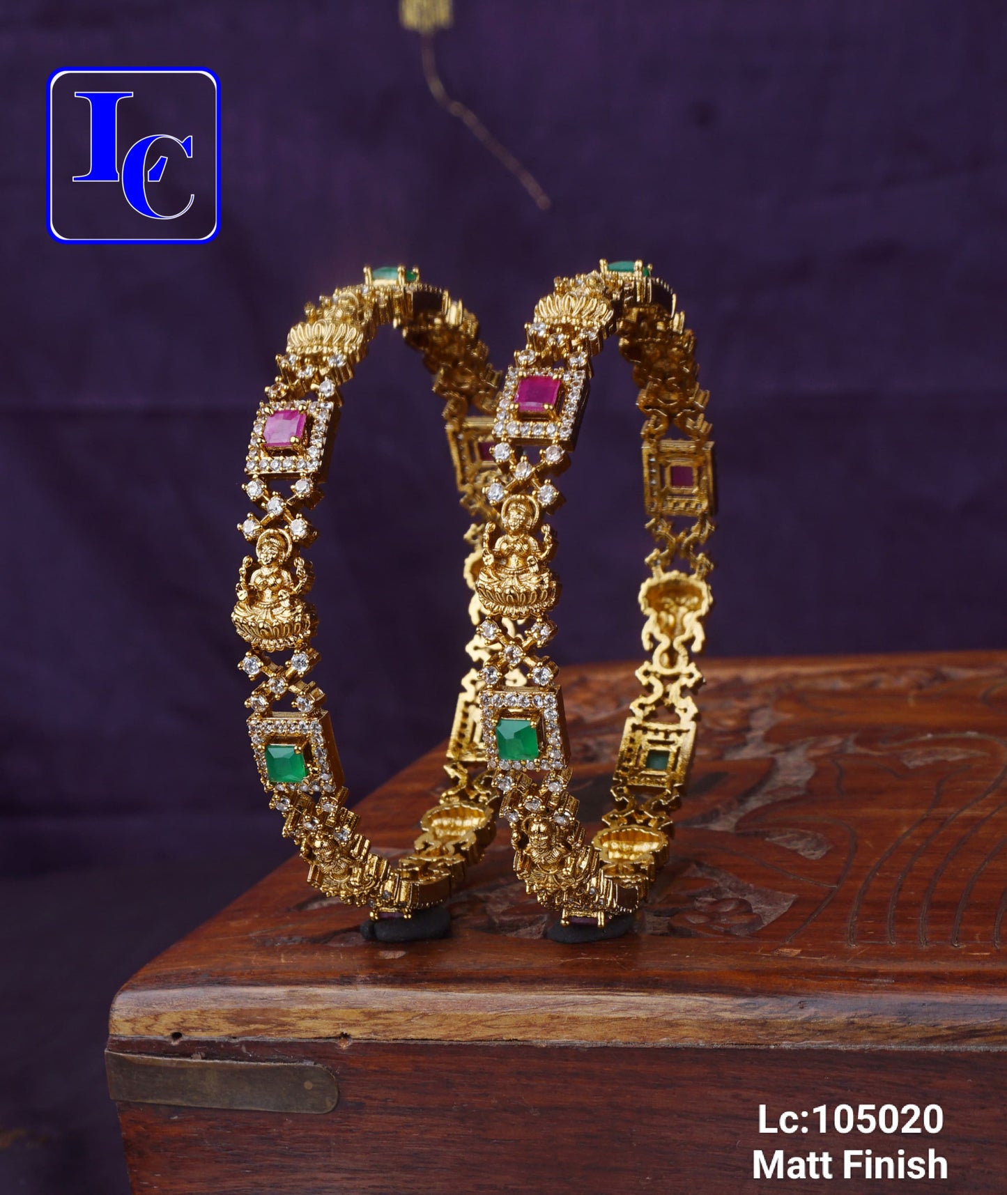 Ember Shine Goddess Lakshmi Matt Finish Bangles - TheFindify