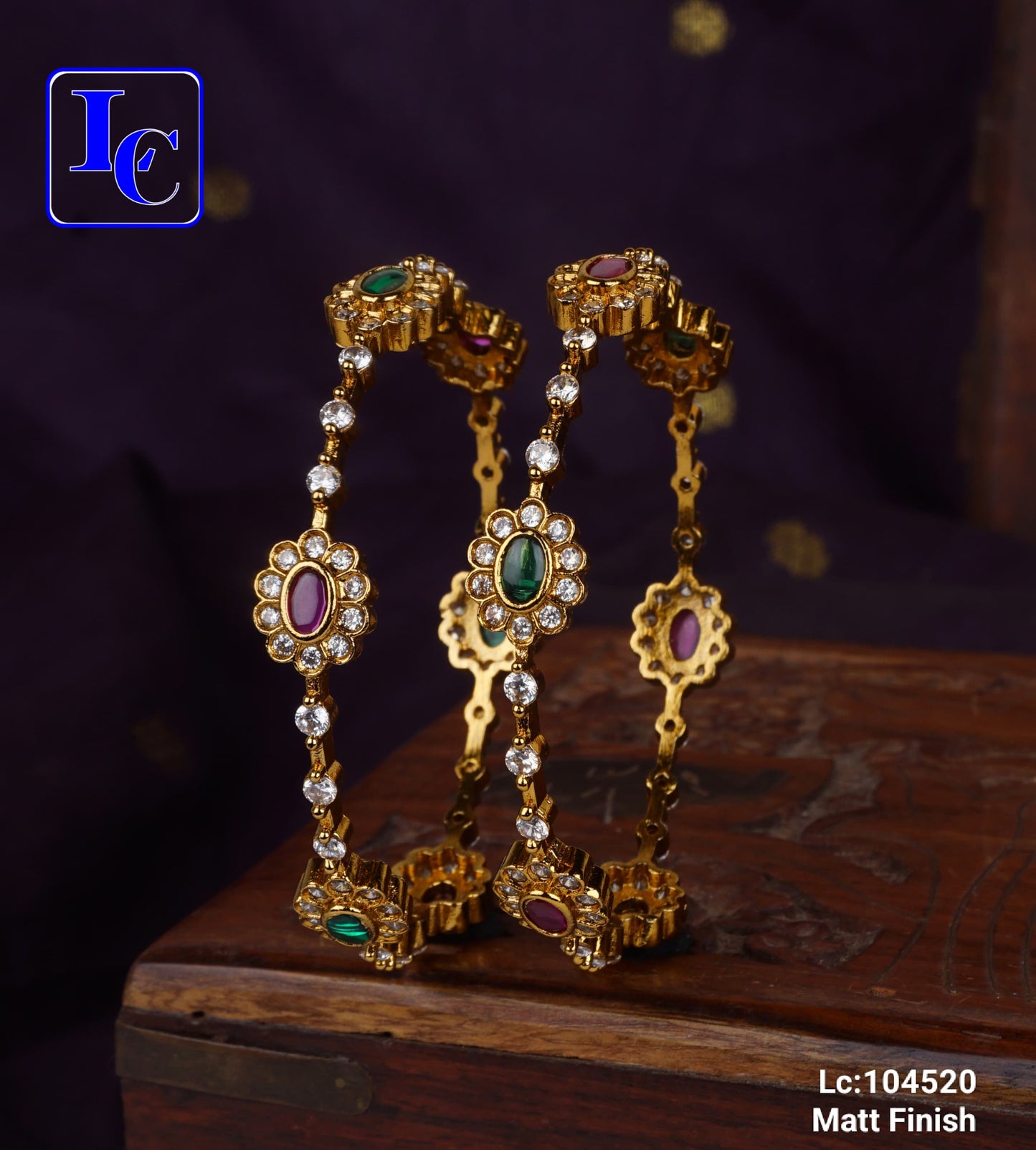 Sunflower Stone Matt Finish Bangles - TheFindify