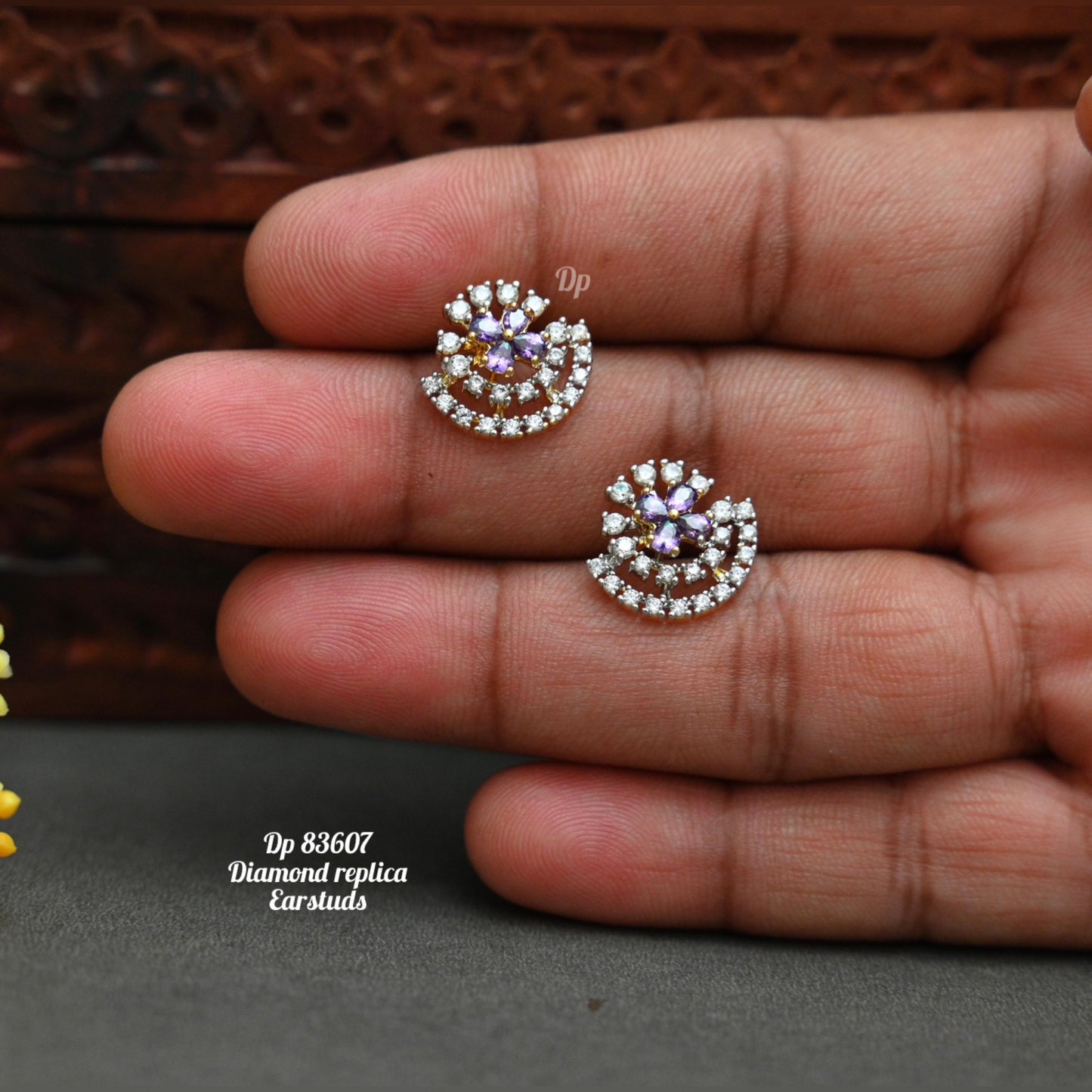 Diamond Finish Ear Studs - TheFindify