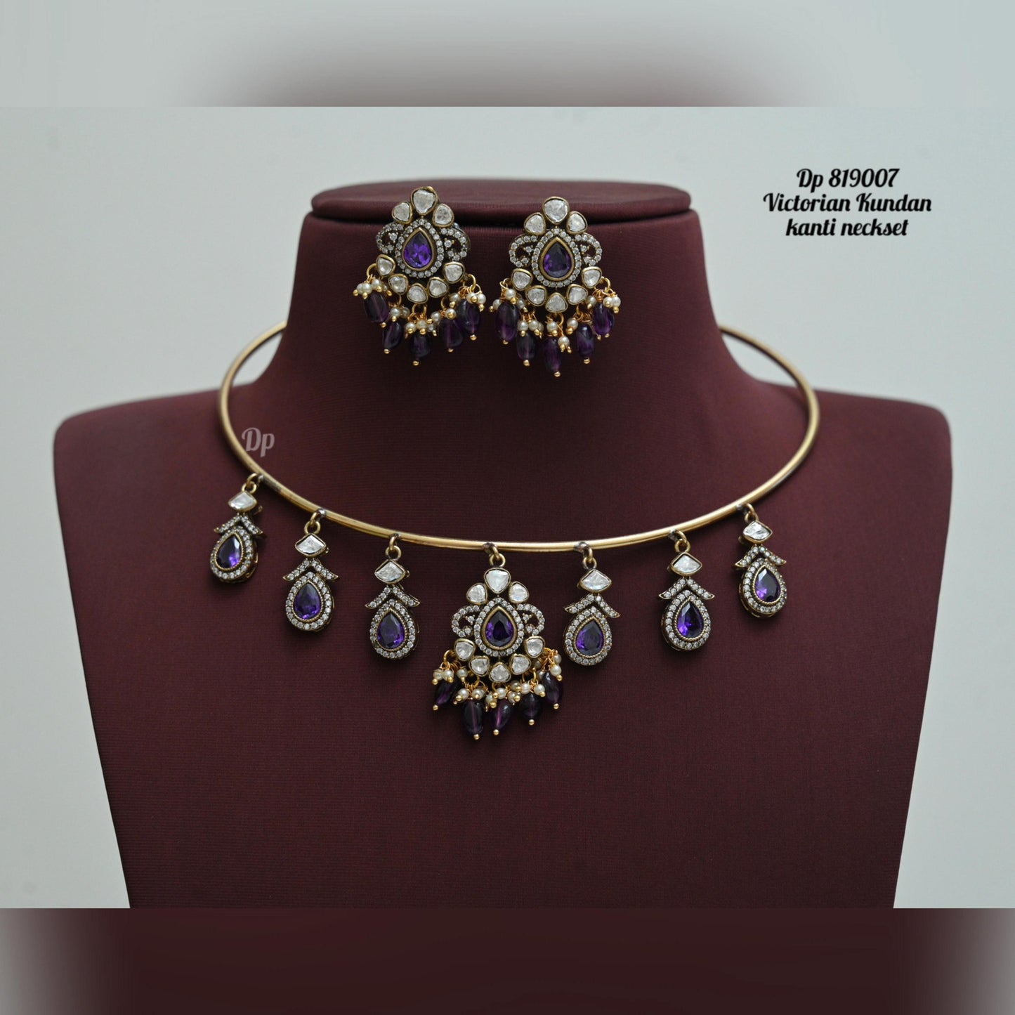 Victorian Necklace Kundan Kanli Neckset - TheFindify