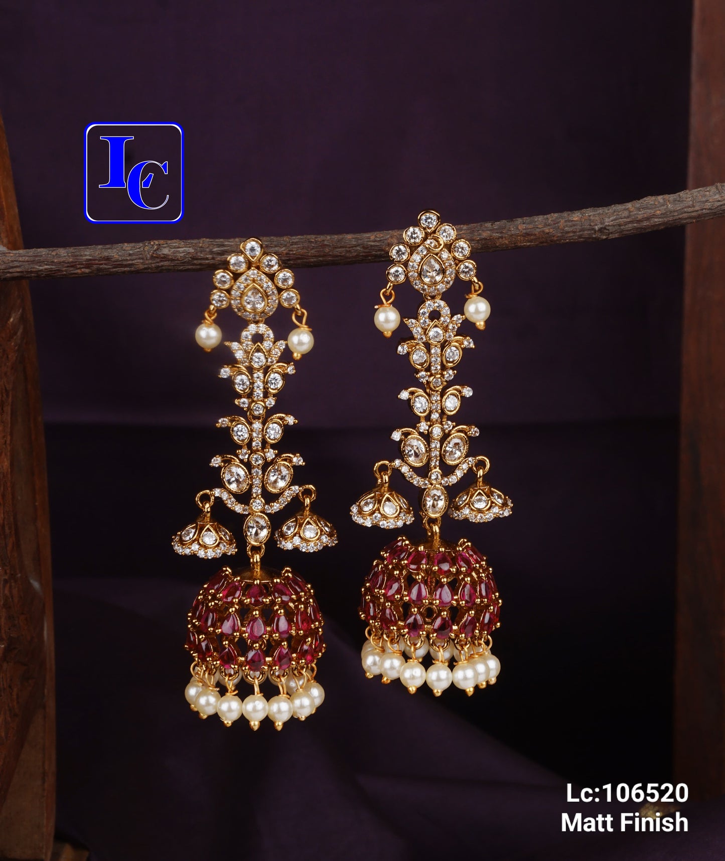 Royal Matt Finish Earrings - TheFindify