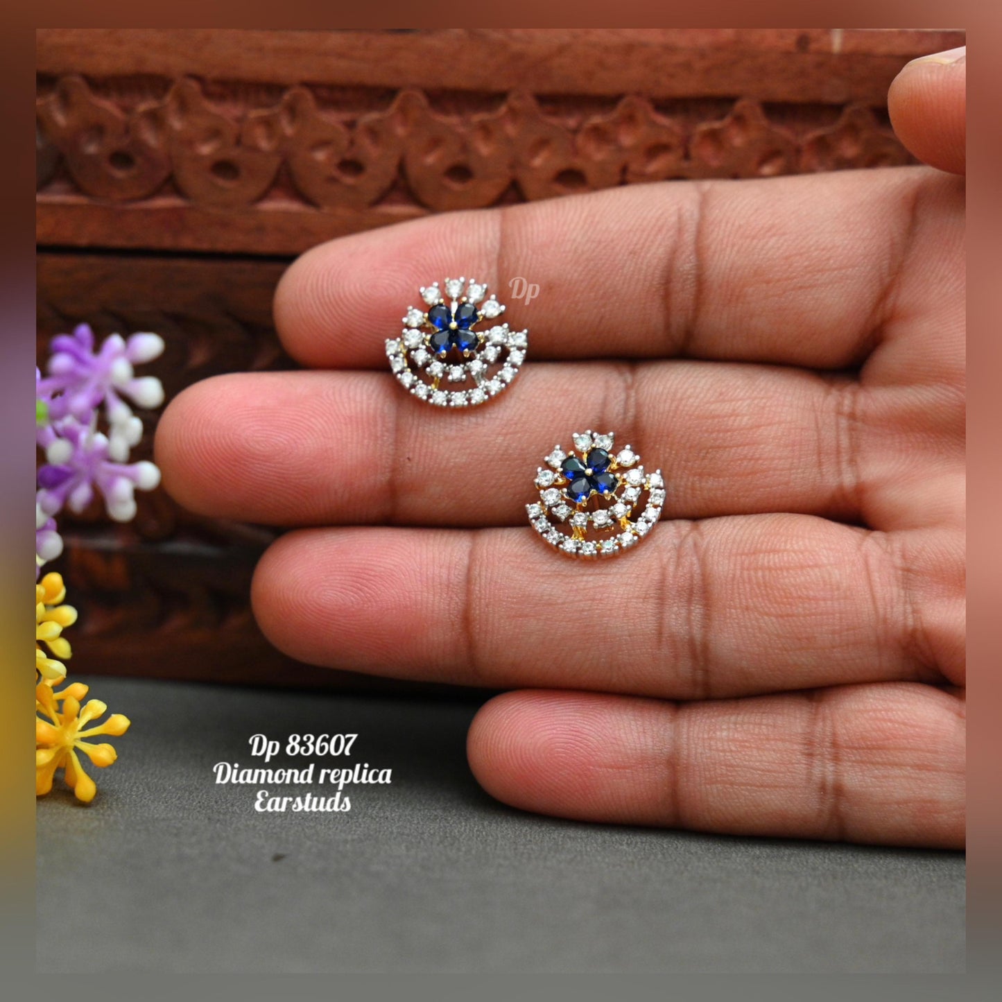 Diamond Finish Ear Studs - TheFindify