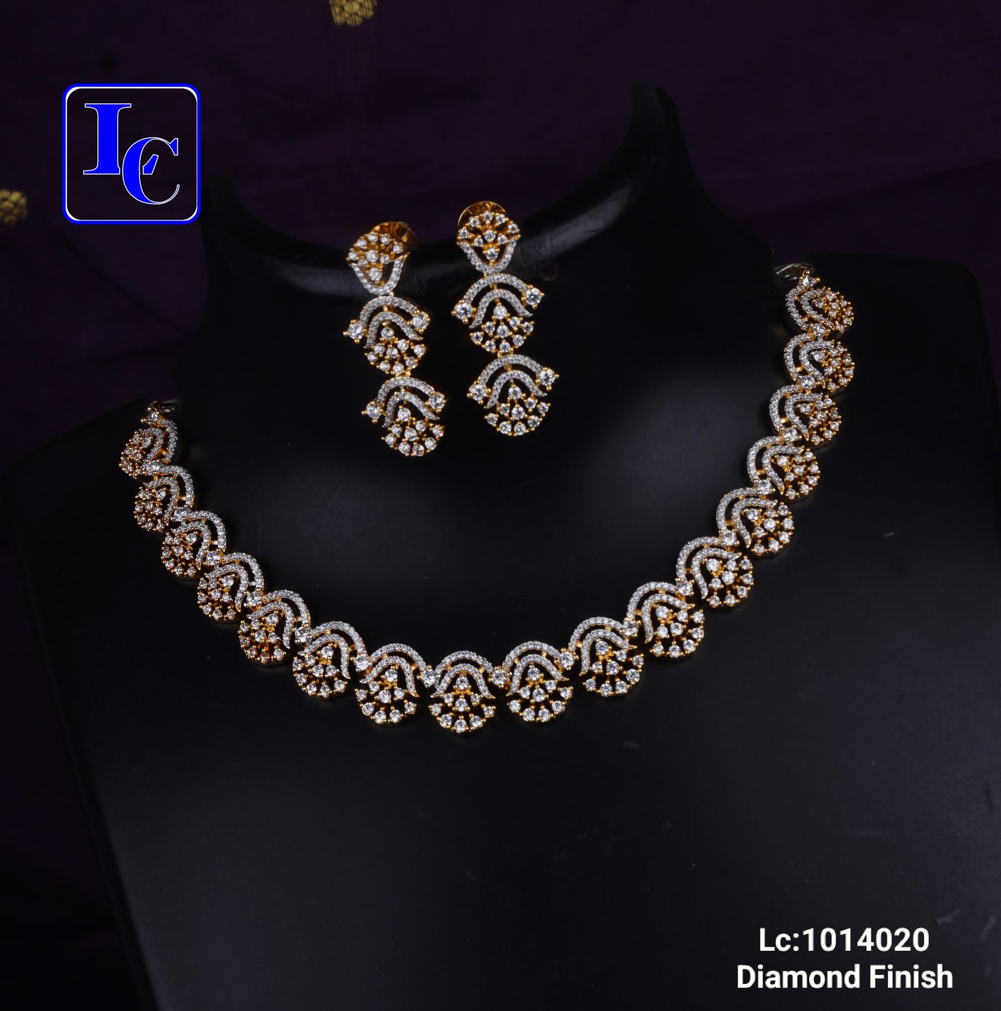 Celestia Spark Diamond Finish Necklace - TheFindify