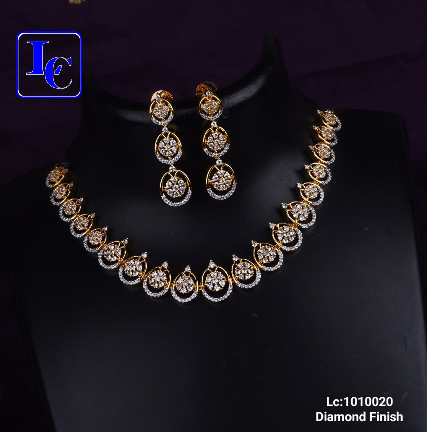 Celestia Spark Diamond Finish Necklace - TheFindify