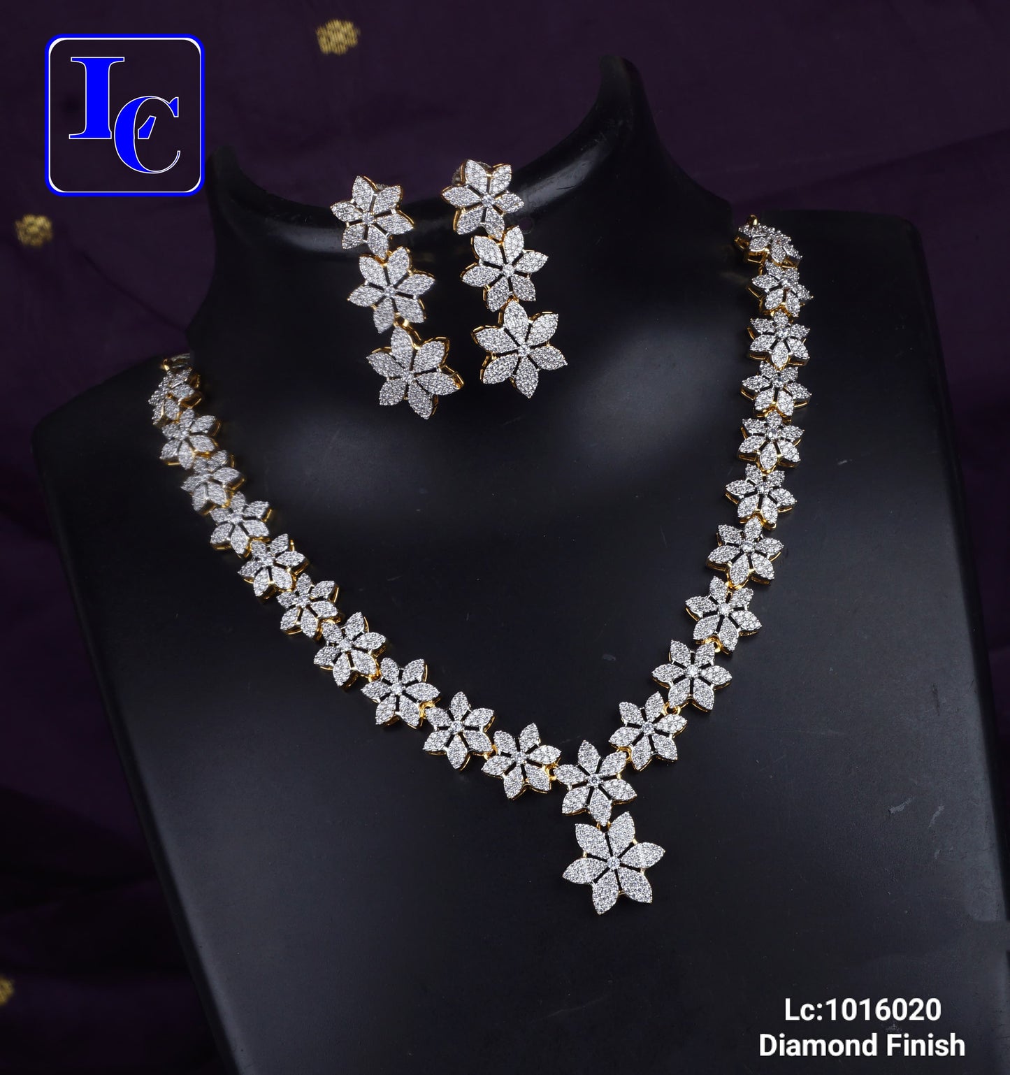 Diamond Whispers Diamond Finish Necklace Set (Copy) - TheFindify