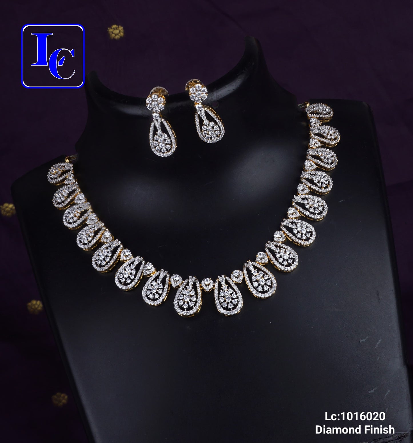 Celestia Spark Diamond Finish Necklace - TheFindify