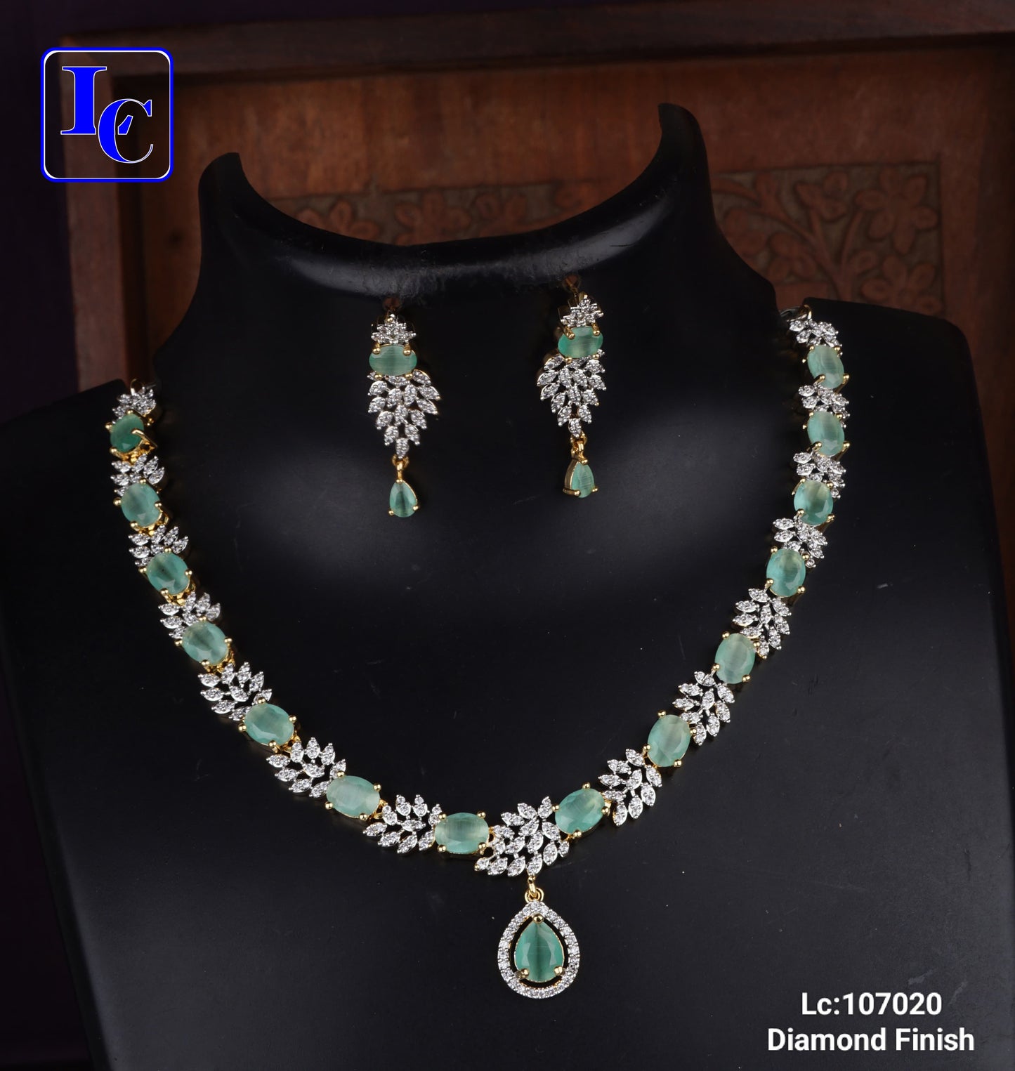 Opulenza Diamond Finish Necklace Set - TheFindify