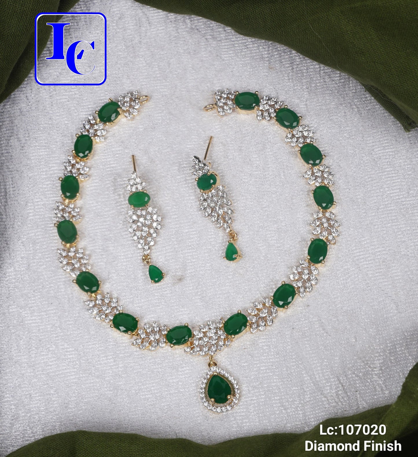 Opulenza Diamond Finish Necklace Set - TheFindify