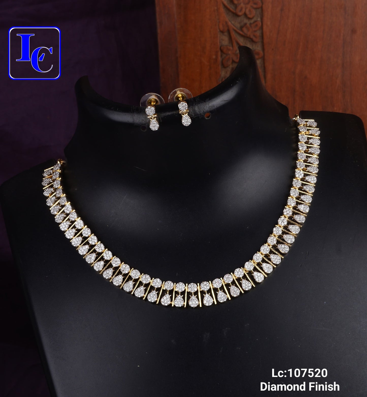 Glimmera Diamond Finish Necklace Set - TheFindify