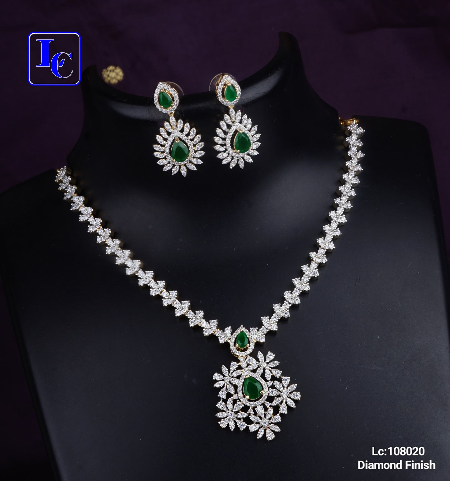 Eternity Elegance Diamond Finish Necklace Set