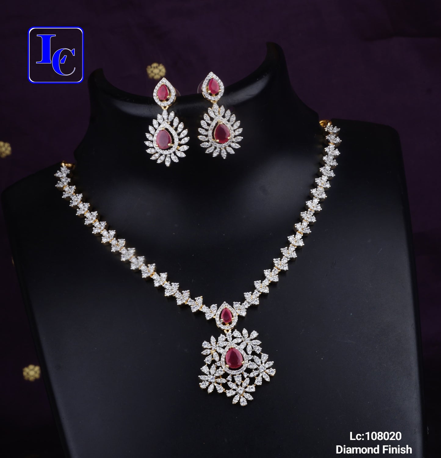 Eternity Elegance Diamond Finish Necklace Set