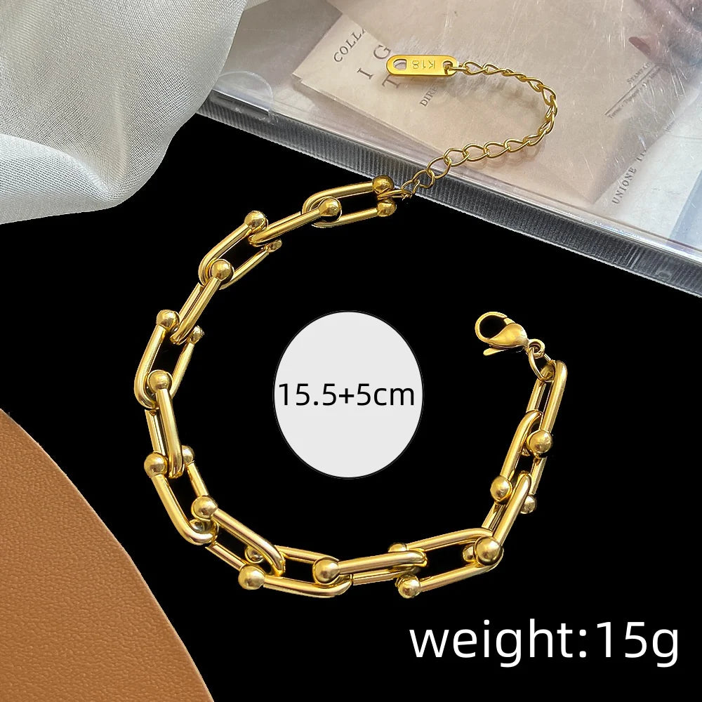 Horse Shoe 18k Gold Plated Anti Tarnish Bracelet