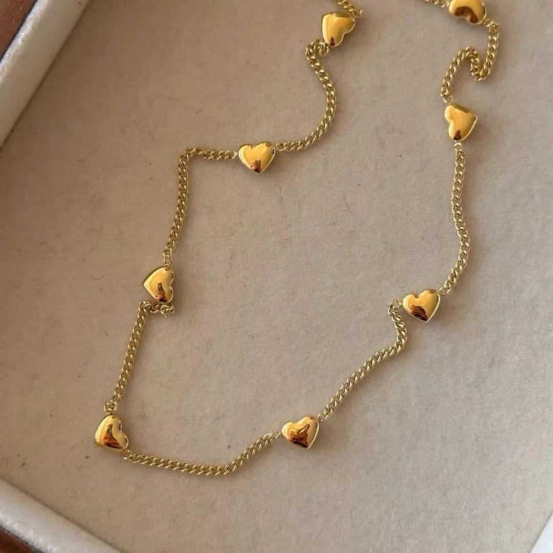 Mini Heart Anti Tarnish 18k Gold Plated Necklace