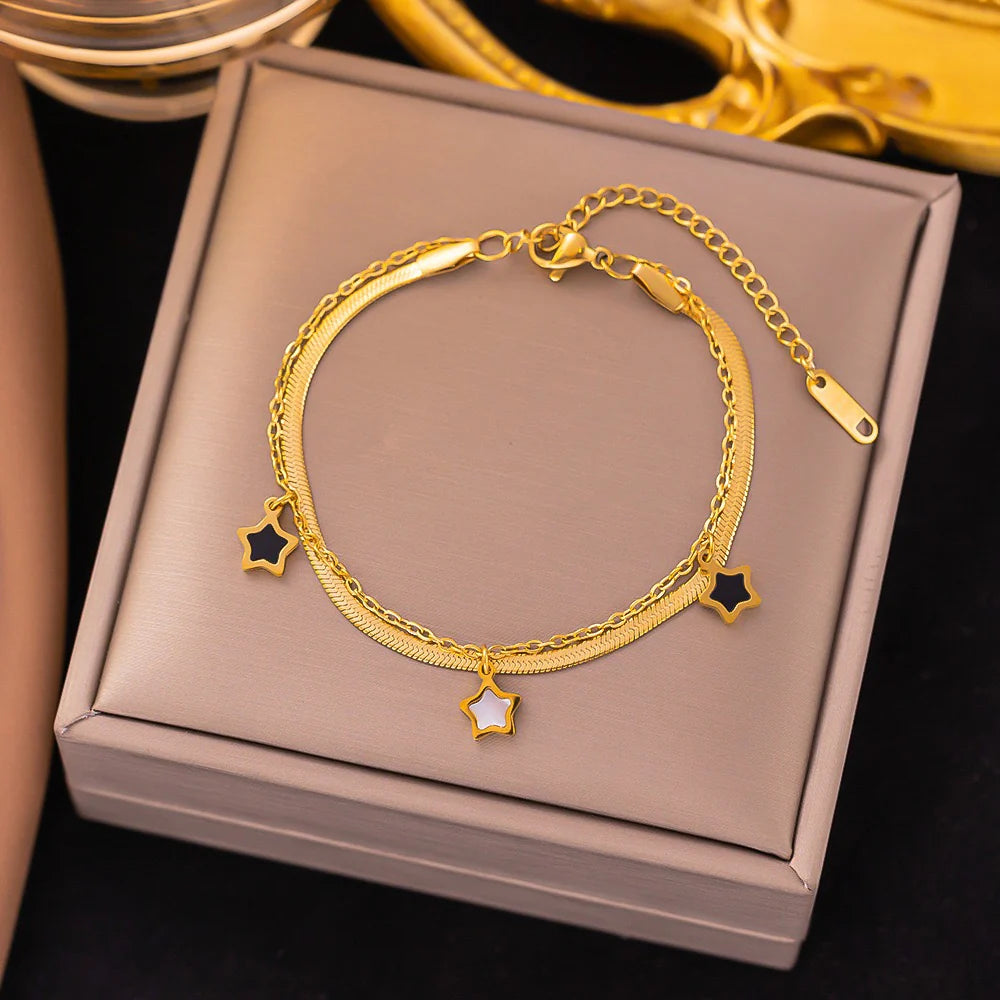Lucky Stars 18k Gold Plated Anti Tarnish Bracelet