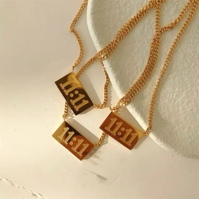1111 Anti Tarnish 18k Gold Plated Necklace - TheFindify