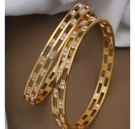 1 Gram Gold Plated American Diamond Bangles