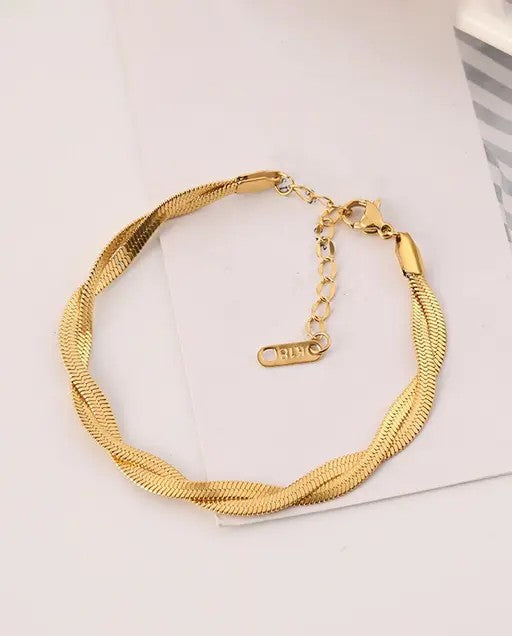 Double Layered Snake Chain Bracelet - TheFindify