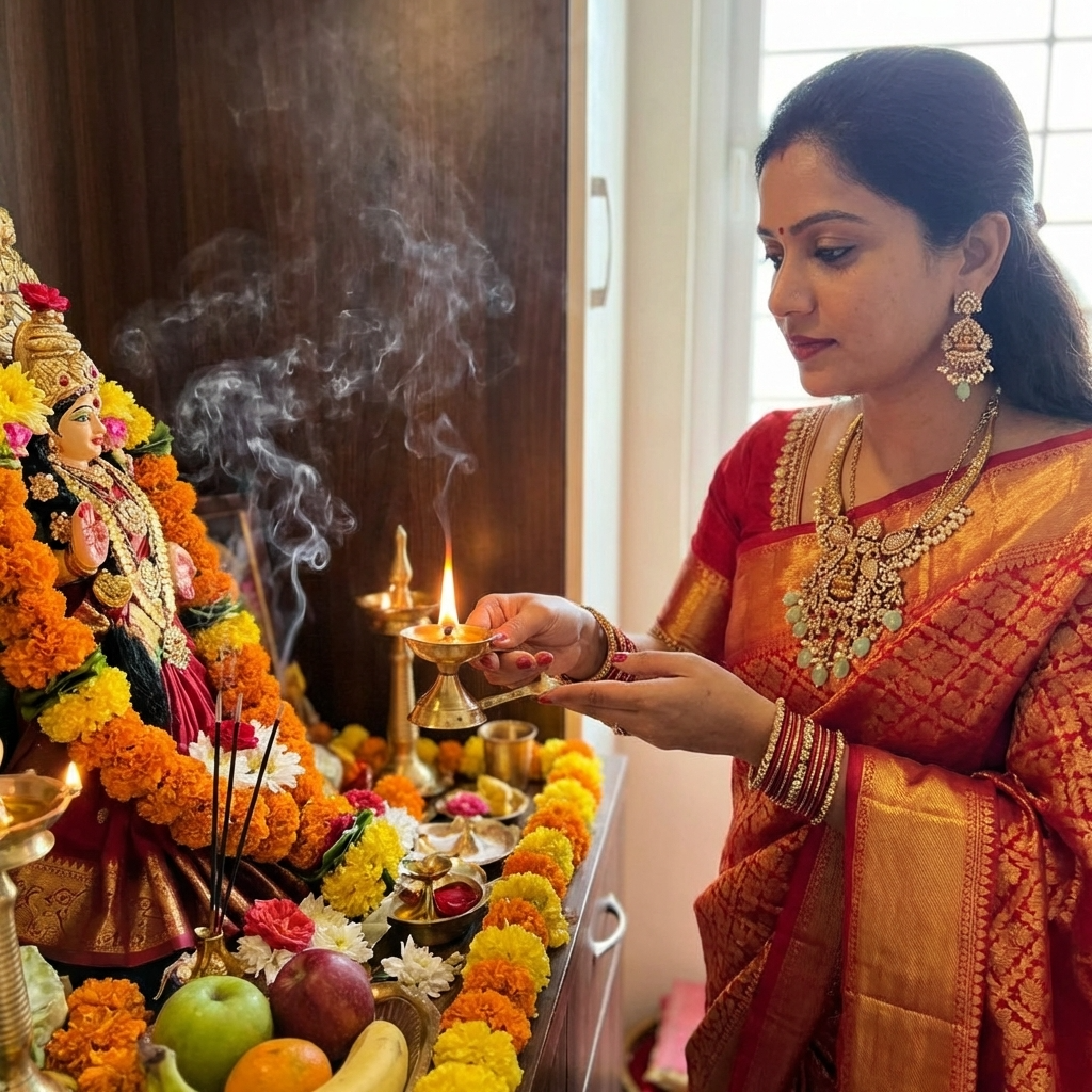 Lakshmi Bridal Necklace – Traditional Gold Temple Jewelry for Weddings &amp; Festive Wear