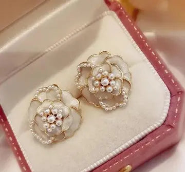 Cut The Crap Flower Stud Earrings - TheFindify