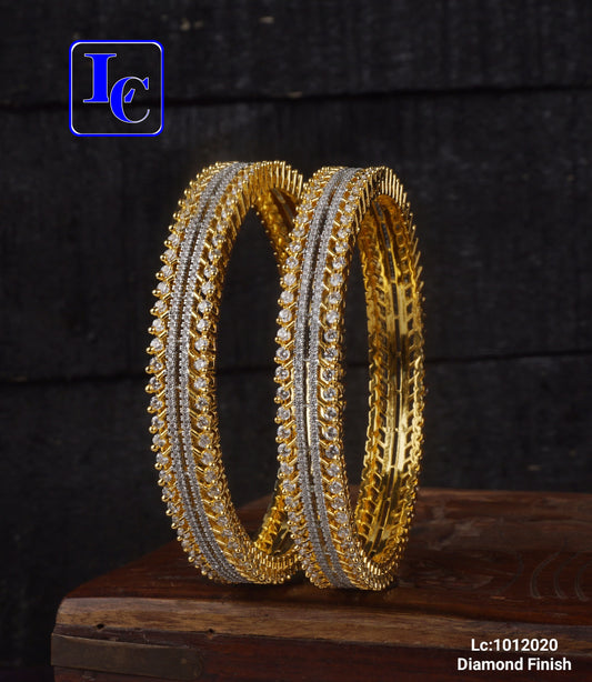 DazzleLoops Diamond Finish Bangles - TheFindify