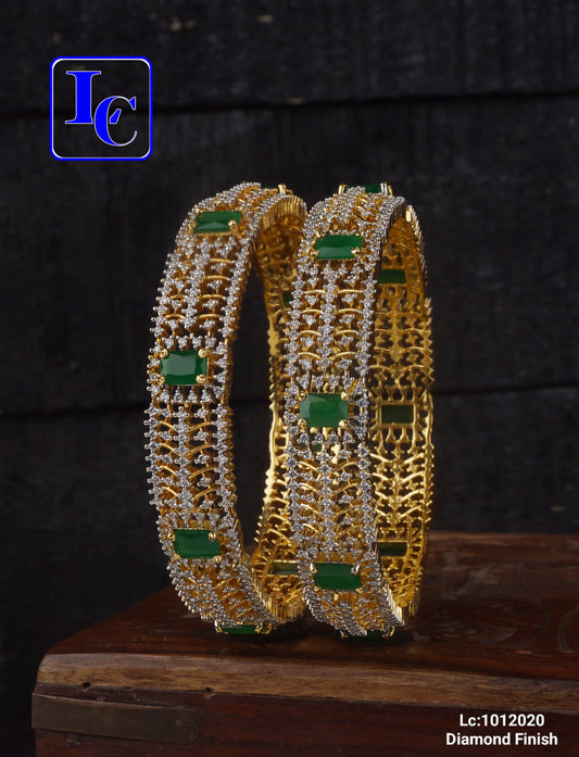 Silvon Diamond Finish Bangles - TheFindify