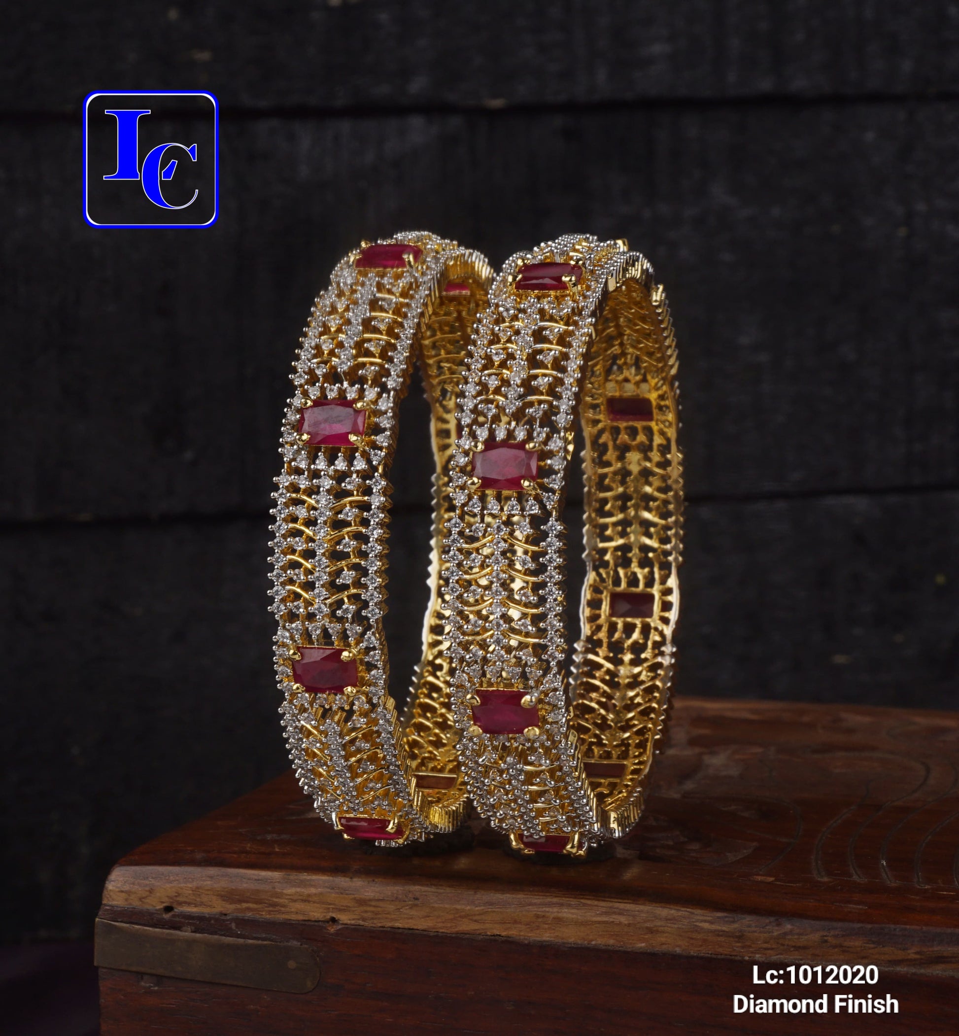 Silvon Diamond Finish Bangles - TheFindify