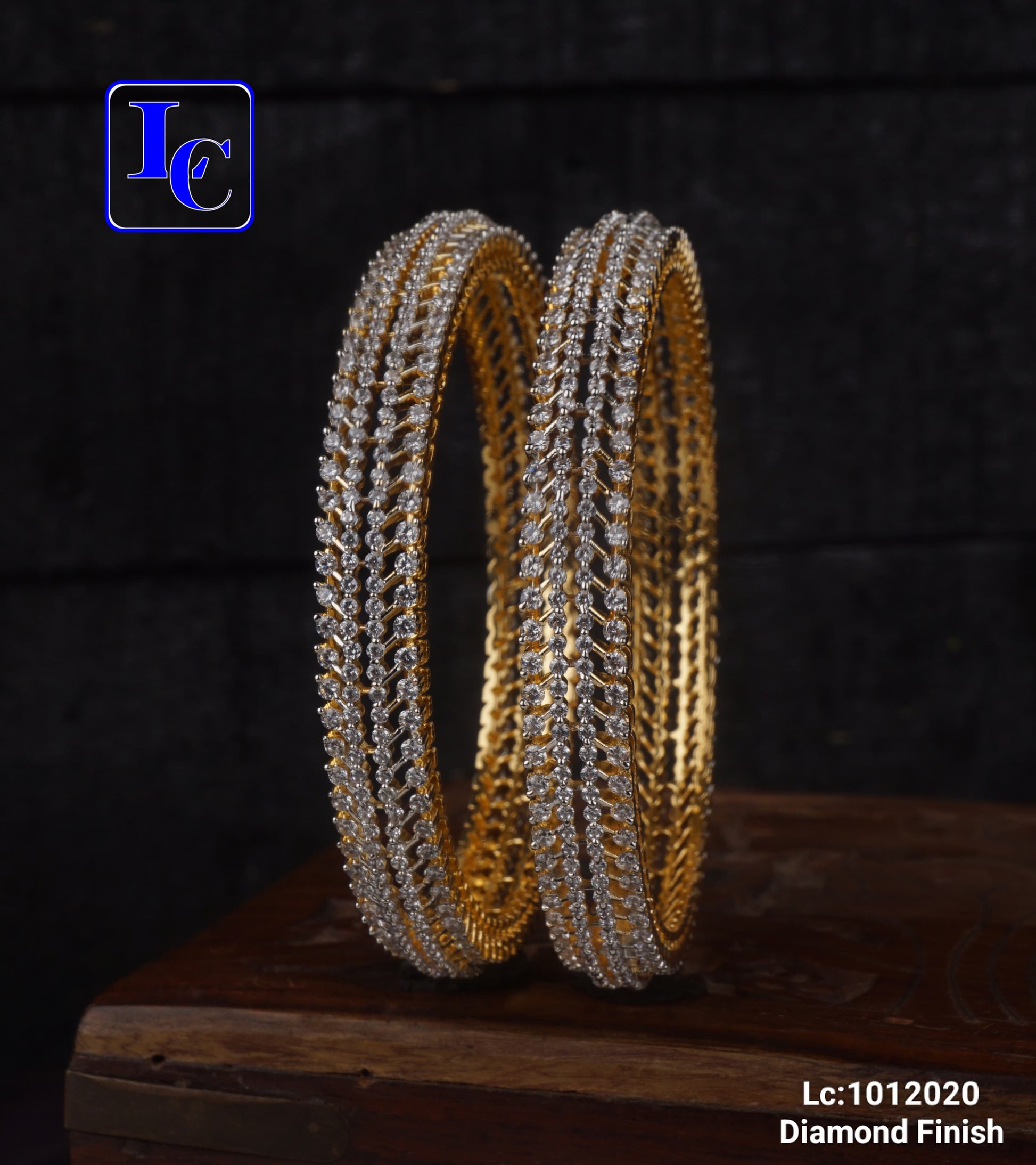 SparkleCirclet Diamond Finish Bangles - TheFindify