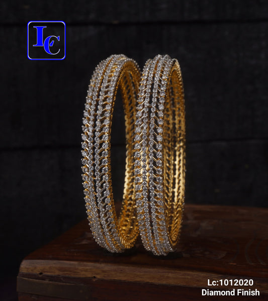 SparkleCirclet Diamond Finish Bangles - TheFindify