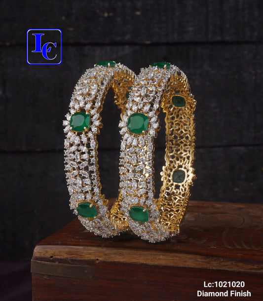 Diamora Touch Diamond Finish Bangles - TheFindify