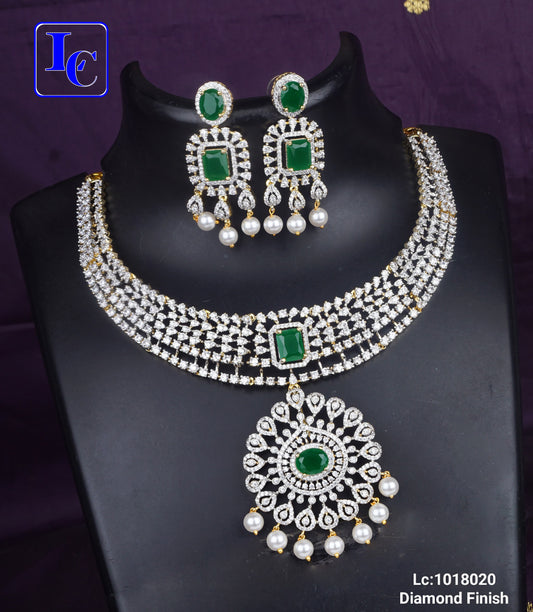 Diamond Cascade Necklace Set - TheFindify