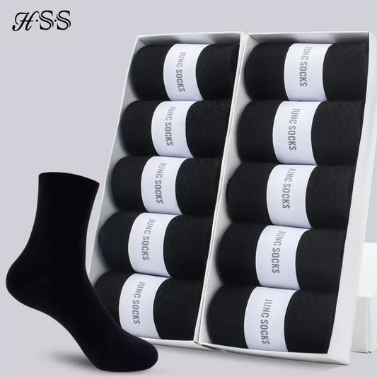 New Style Cotton Black Socks Soft