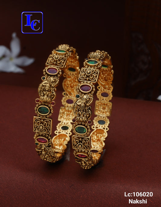 Hadisha Multi-Color Nakshi Bangles – Matte Finish Nakshi Bangles
