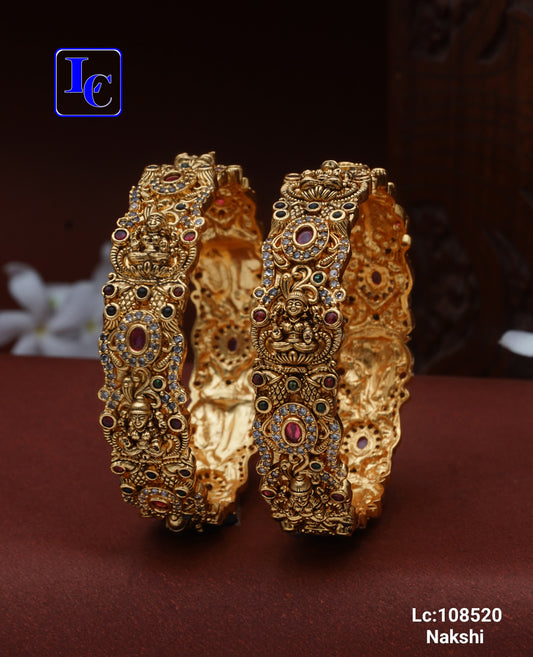 Eesha Nakshi Bangles – Matte Finish Nakshi Bangles