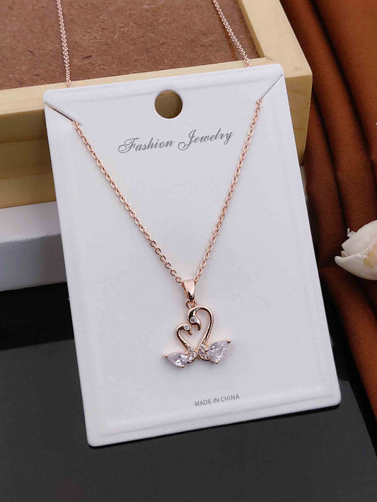 Swan Serenity Love Gold Chain