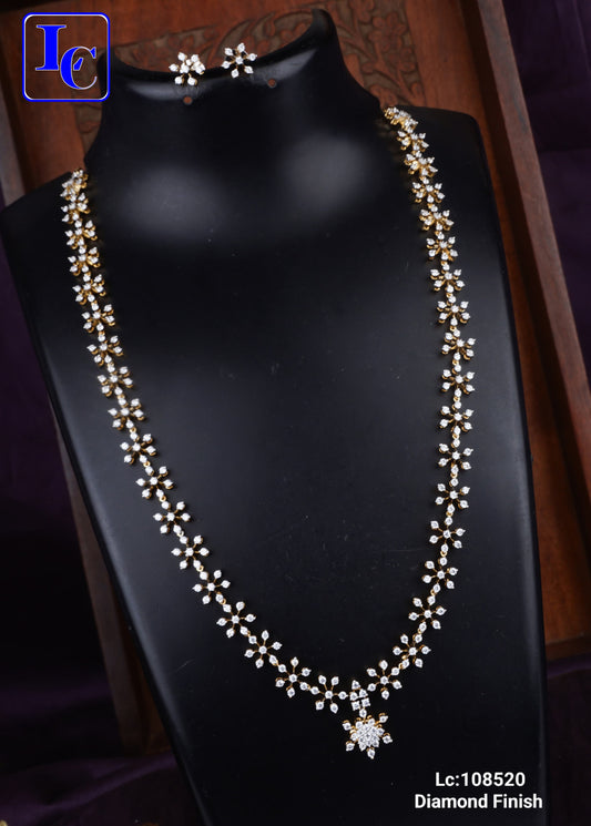 Mini Star American Diamond Long Necklace - TheFindify