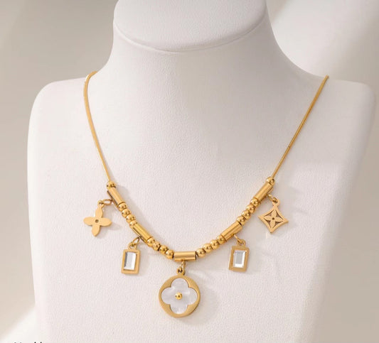 Elegant Gold Charm Necklace